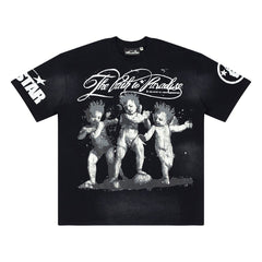 Hellstar Studios Sounds Graphic Oversized Cotton T-Shirt - Black