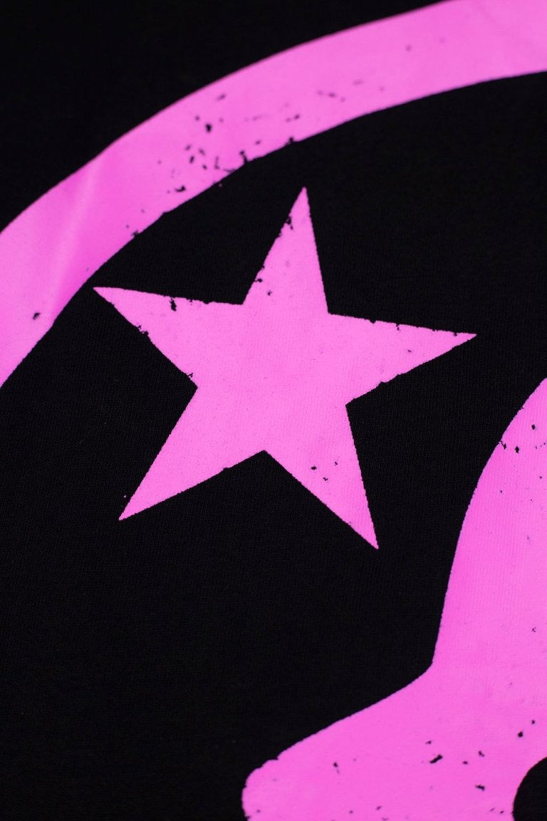 Hellstar Studios Rhinestone Graphic Oversized T-Shirt - Black