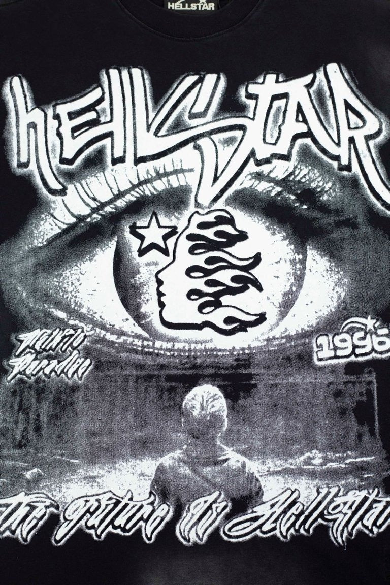 Hellstar Vintage Washed Eye Print T-shirt