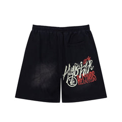Hellstar Vintage Wash Spray Graphic Sweat Shorts