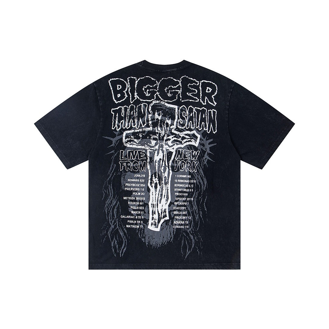 Hellstar Ghost Graphic Washed Short Sleeve T-Shirt