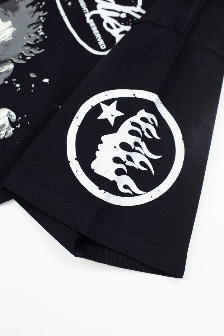 Hellstar Studios Sounds Graphic Oversized Cotton T-Shirt - Black