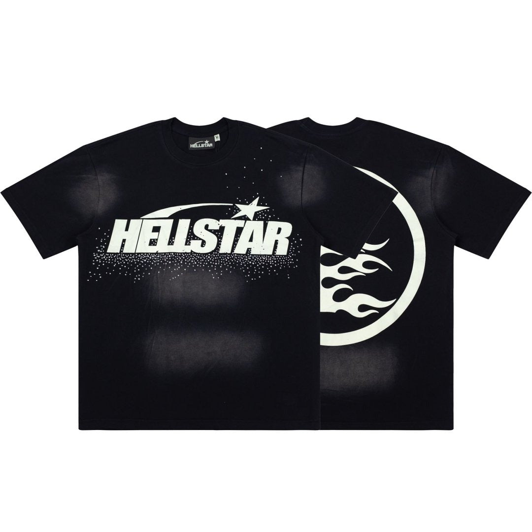 Hellstar Studios Halloween Skull Graphic Vintage Washed Cotton T-Shirt