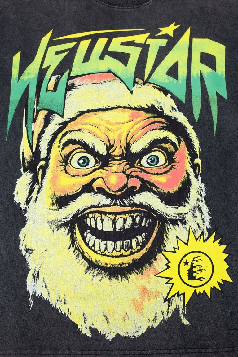 Hellstar Evil Santa Graphic Oversized T-Shirt - Black