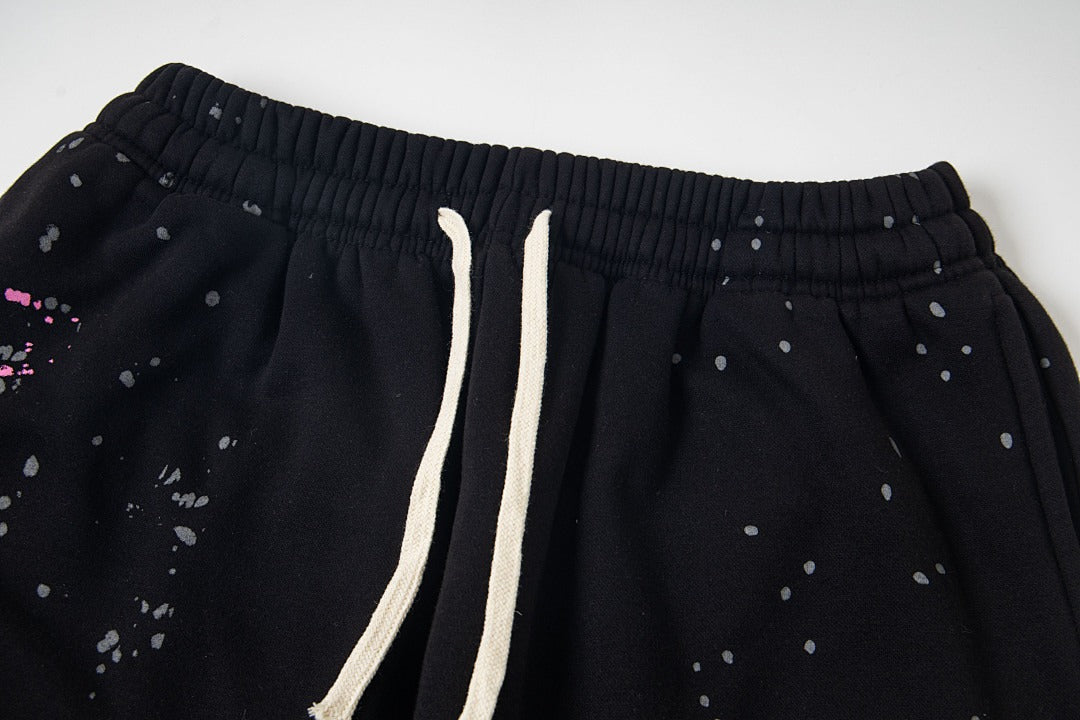 Hellstar Rhinestone & Washed Graphic Sweatpants (Black)