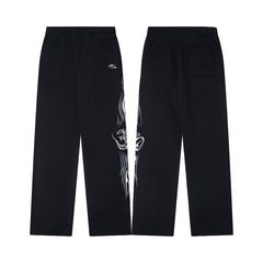 Hellstar High-Quality Vintage Washed Fleece Sweatpants (Black)