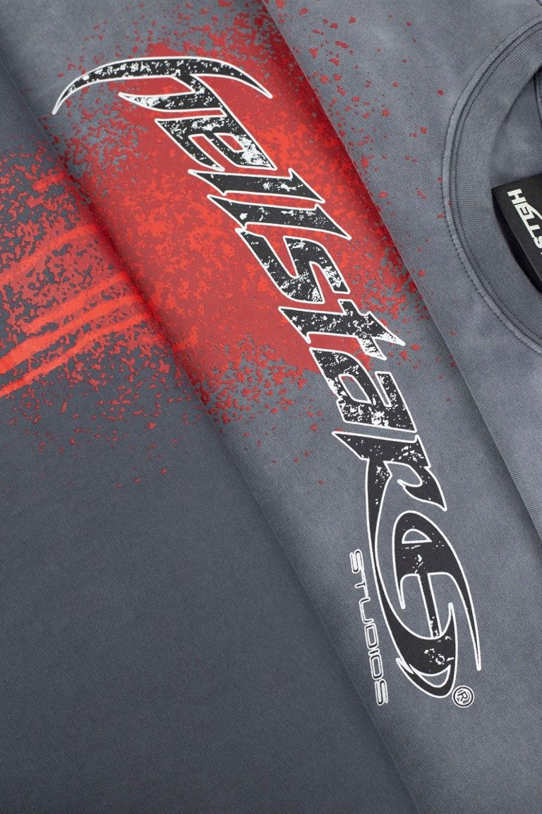 Hellstar Red Drip Gradient Vintage Wash Oversized T-Shirt