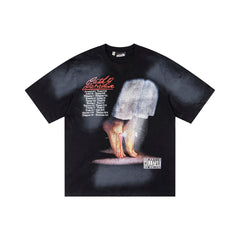 Hellstar Rhinestone & Spray-Wash Graphic T-Shirt