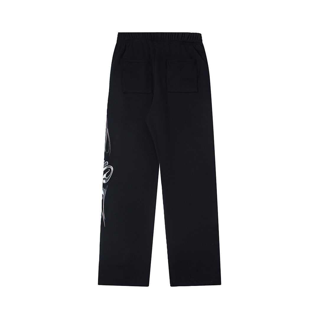 Hellstar High-Quality Vintage Washed Fleece Sweatpants (Black)