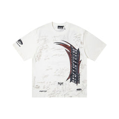 Hellstar Direct-to-Garment Graphic T-Shirt (White)