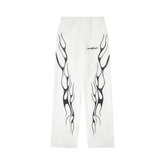 Hellstar Washed Fleece Graphic Sweatpants (White)