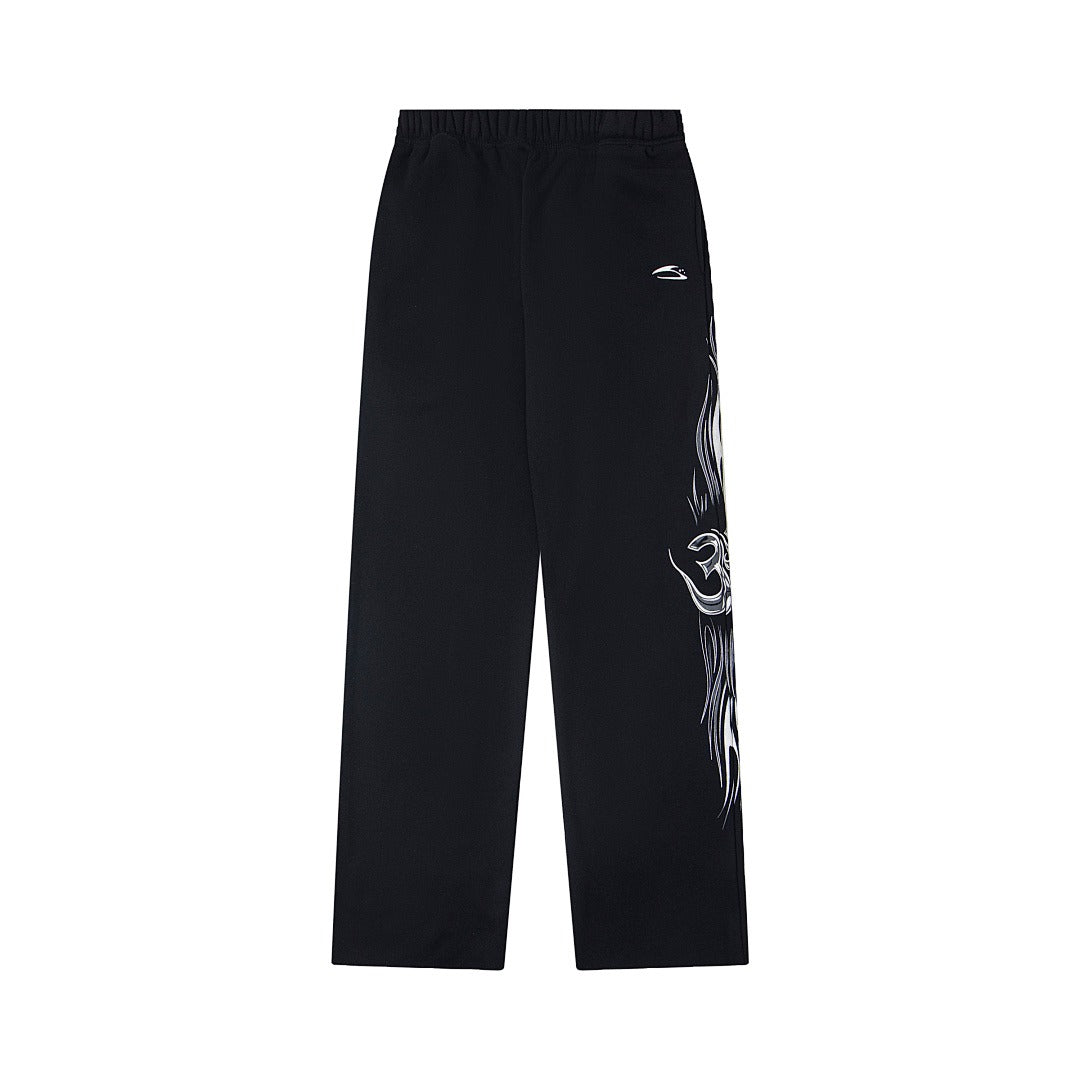 Hellstar High-Quality Vintage Washed Fleece Sweatpants (Black)