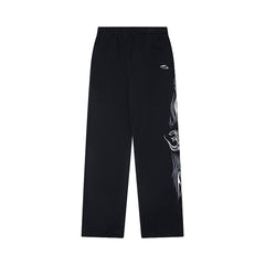 Hellstar High-Quality Vintage Washed Fleece Sweatpants (Black)