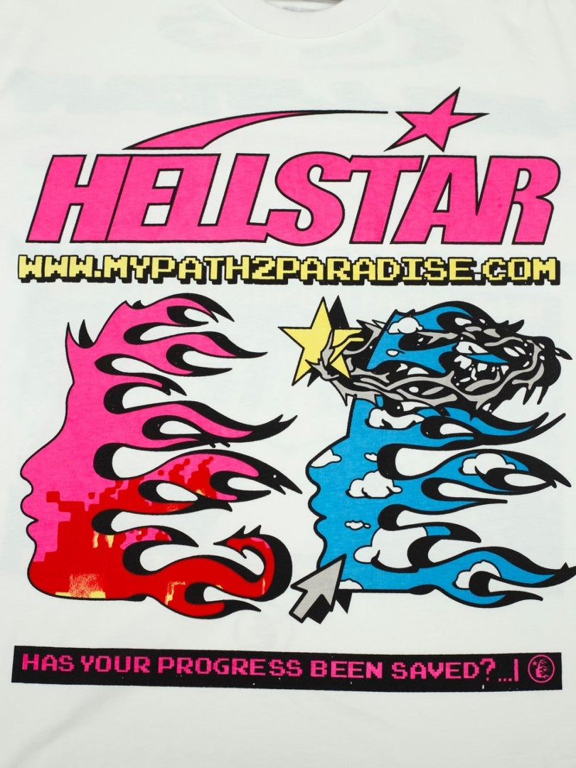 Hellstar Studios Half-Face Portrait Graphic Oversized T-Shirt