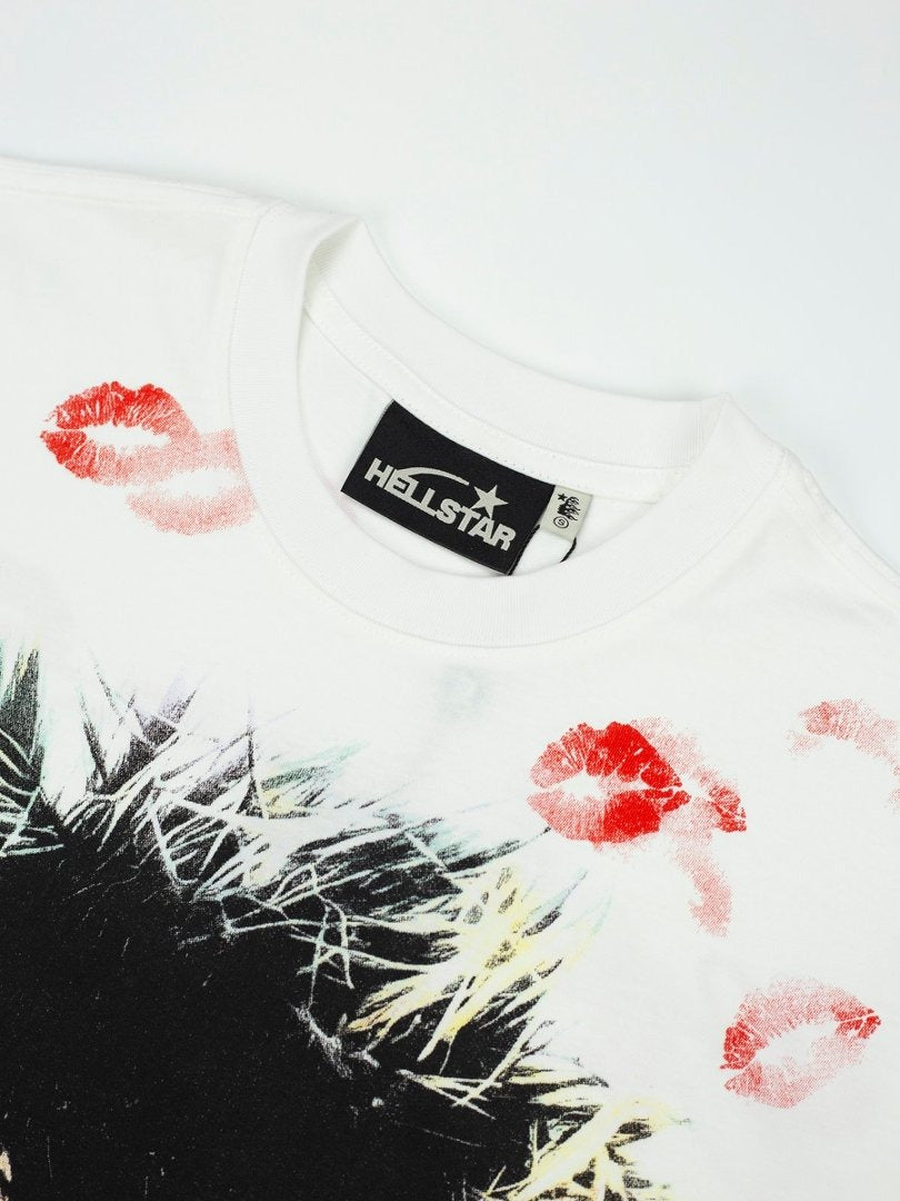 Hellstar Studios Abstract Silent Scream Graphic Cotton T-Shirt