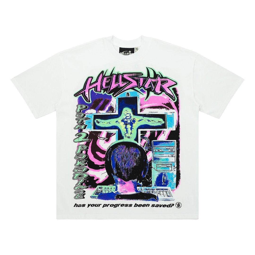 Hellstar Studios Records Graphic Cotton T-Shirt