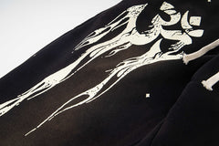 Hellstar Fleece Washed Graphic Sweatpants (Black)