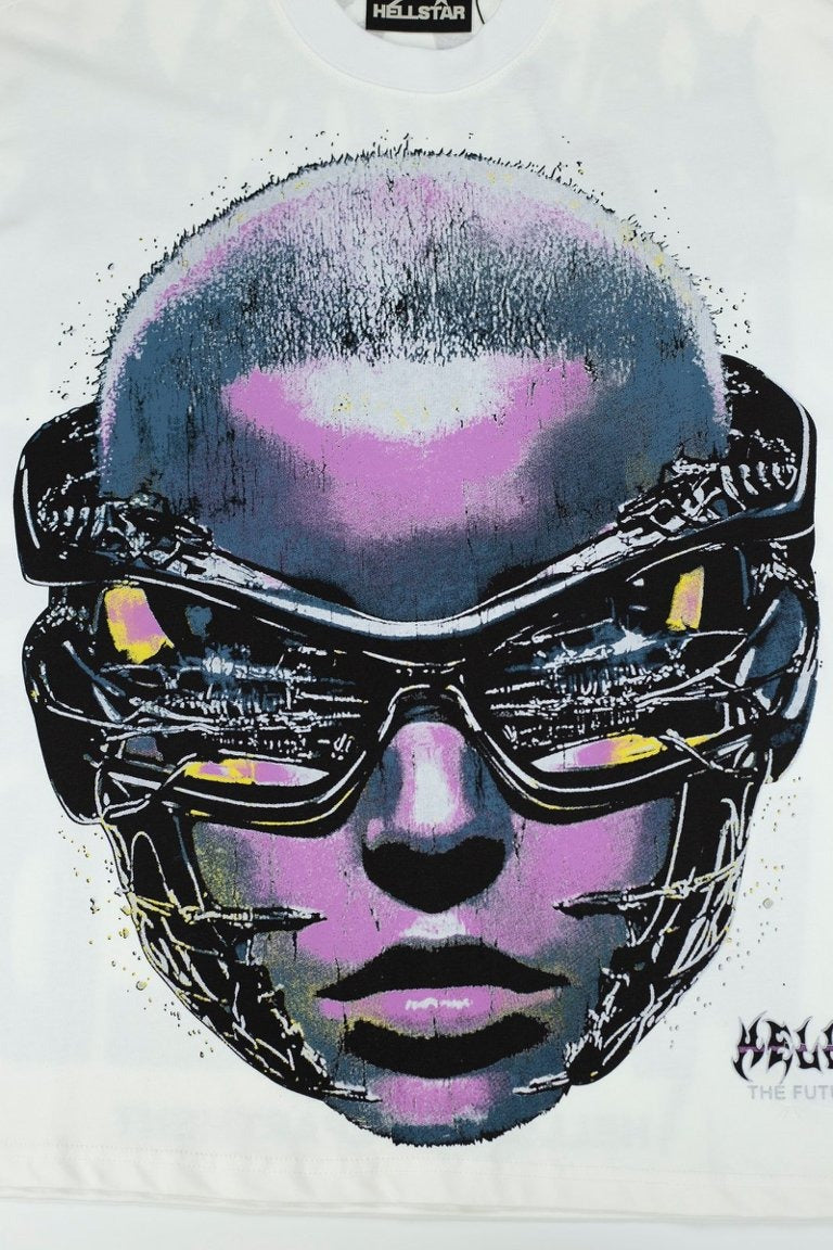 Hellstar Cyber Portrait Graphic Oversized T-Shirt